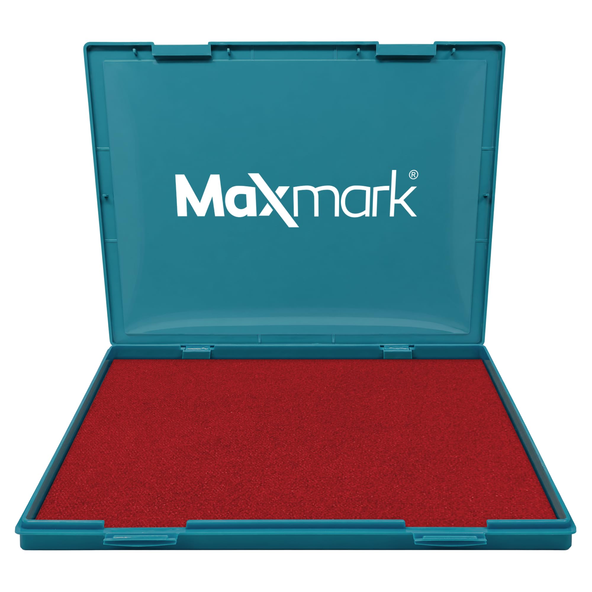 MaxMark Tampone per timbri extra large rosso cremisi – 21 x 29,2 cm – feltro industriale – colore rosso cremisi