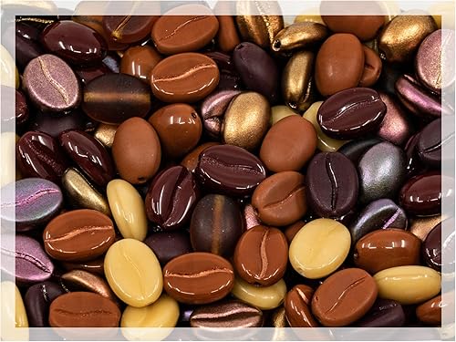 Miniatura 3 de Más de 80 cuentas de cristal de grano de café (1.8 oz  1.76 oz) República Checa, mezcla de 0.43 pulgadas (0.433 in) para decoraciones de fabricación