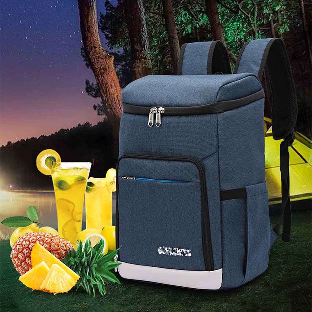 Sac à Dos Isotherme 23L Sac à Dos de Pique-Nique Sac Thermique Portable pour Déjeuner Sac Réfrigérant Sac à Dos Glacière Gris