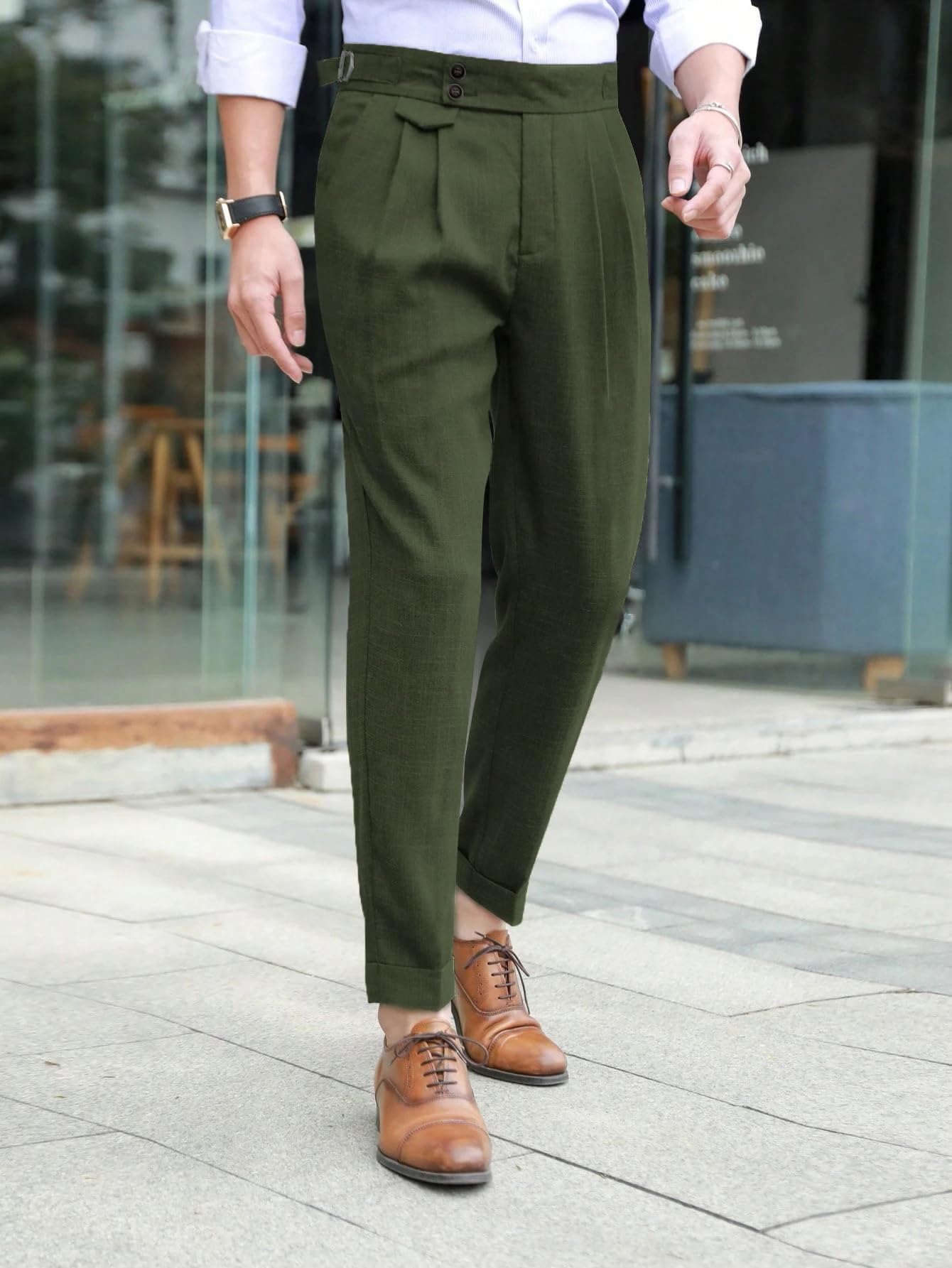 Lymio Pantaloni per gli uomini || Casual Pantaloni Uomo || Stile solido Pant || Patten elegante con pantaloni (TR-46-50)