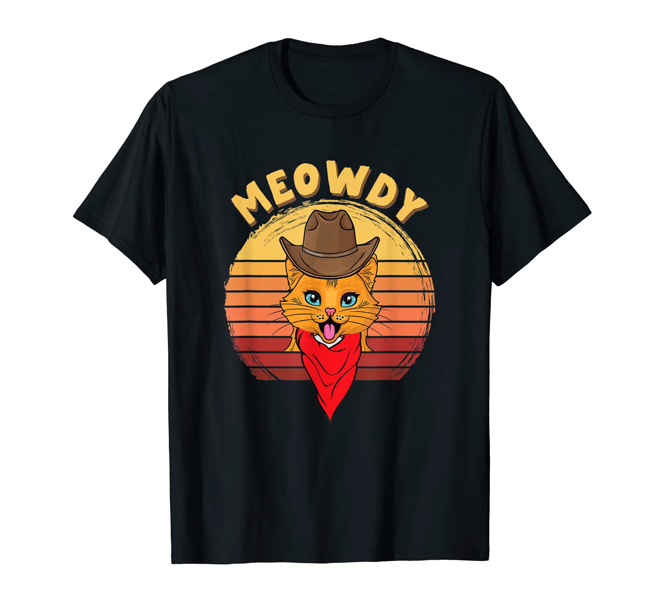 Meowdy Texas Cat Meme Meow And Howdy Mash-Up Cats Lover T-Shirt