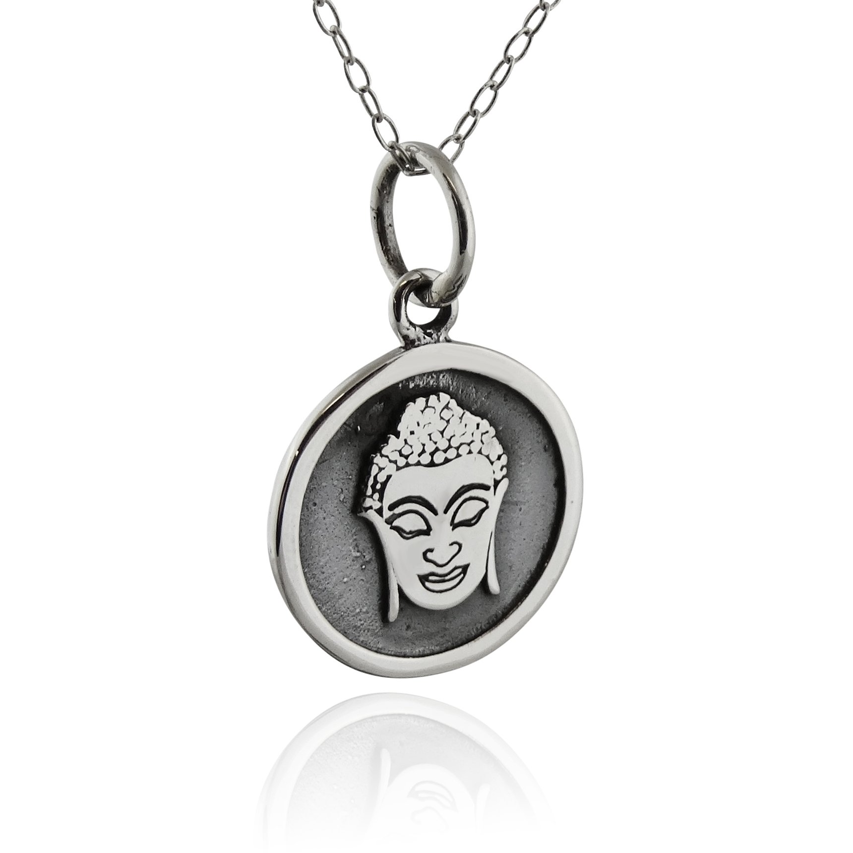 Dove Outline Charm Necklace - 925 Sterling Silver - Bird Peace Christian Faith | UK