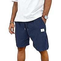 TARAINYA Velluto a Coste Pantaloncini Uomo Cotone Coulisse Estivi Causal Pantaloni