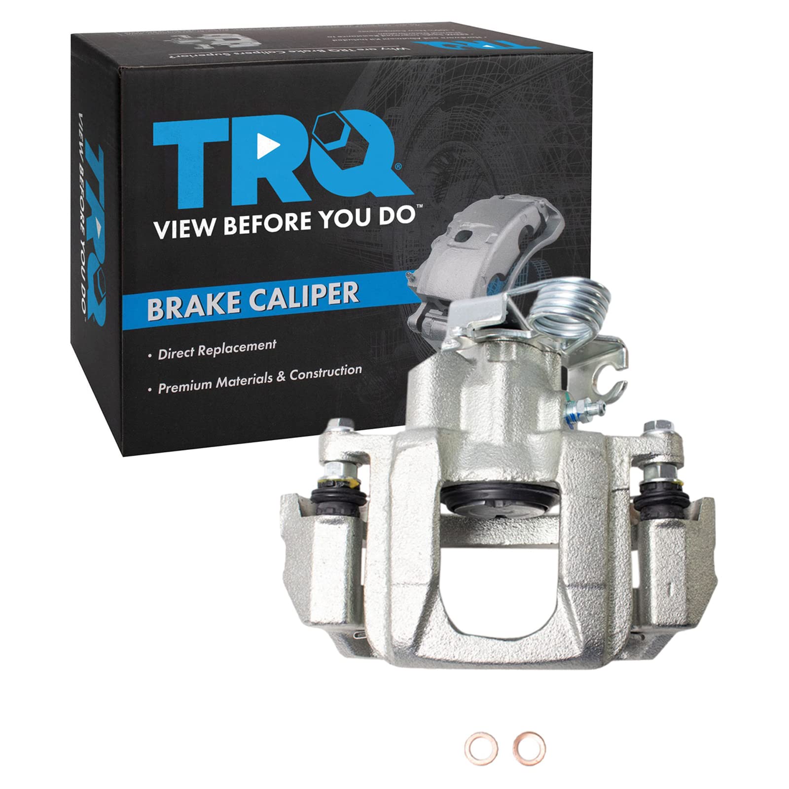 TRQ Rear Right Brake Caliper w/Bracket Passenger Side Compatible with 2009 Ford Flex 2010-2012 Taurus 2009-2012 Lincoln MKS