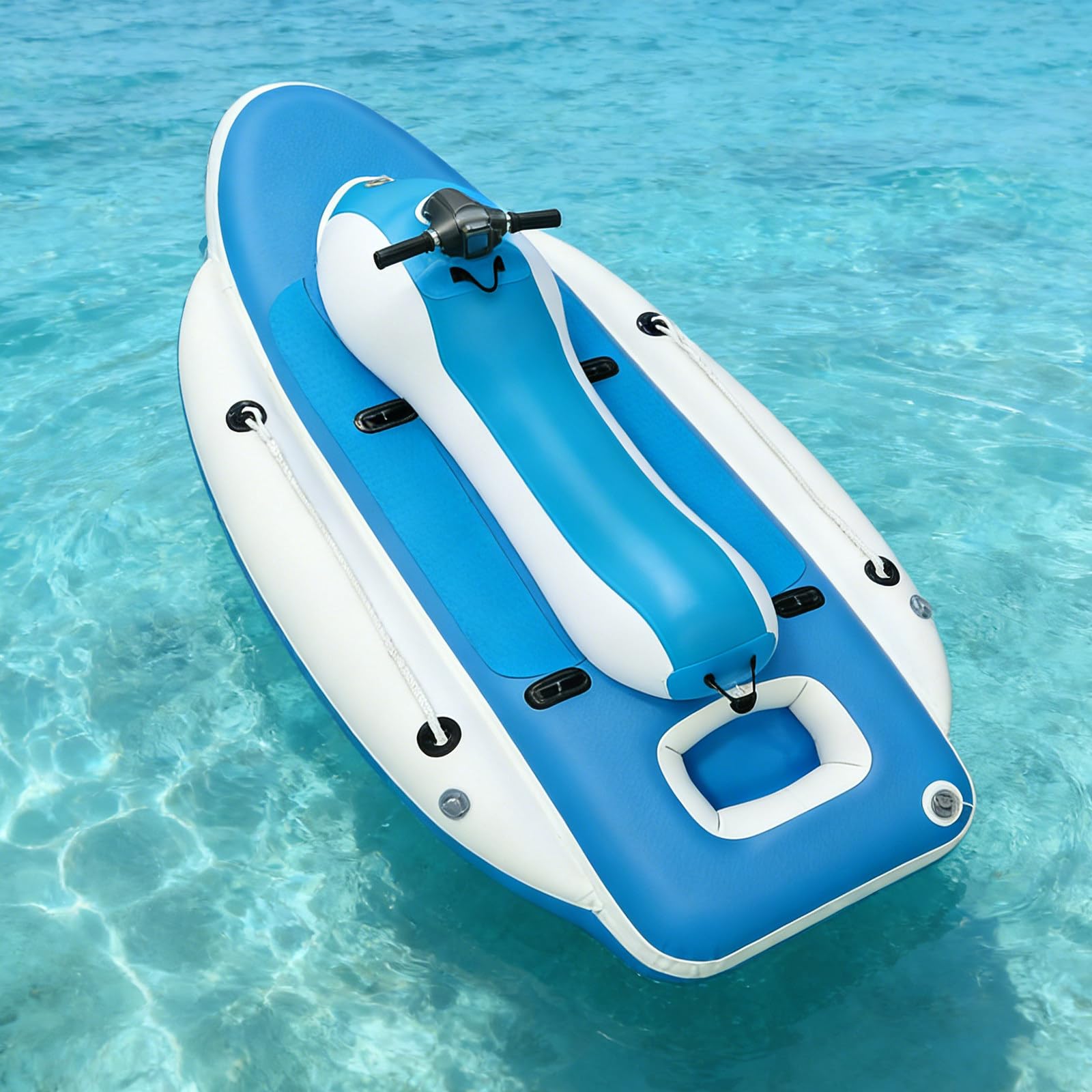 Barca Hinchable 3 en 1 con Scooter Acuático 500W Opcional Unpowered | Exploración submarina, conversión kayak, construcción Drop-Stitch reforzada, diseño agua salada, almacenamiento compacto