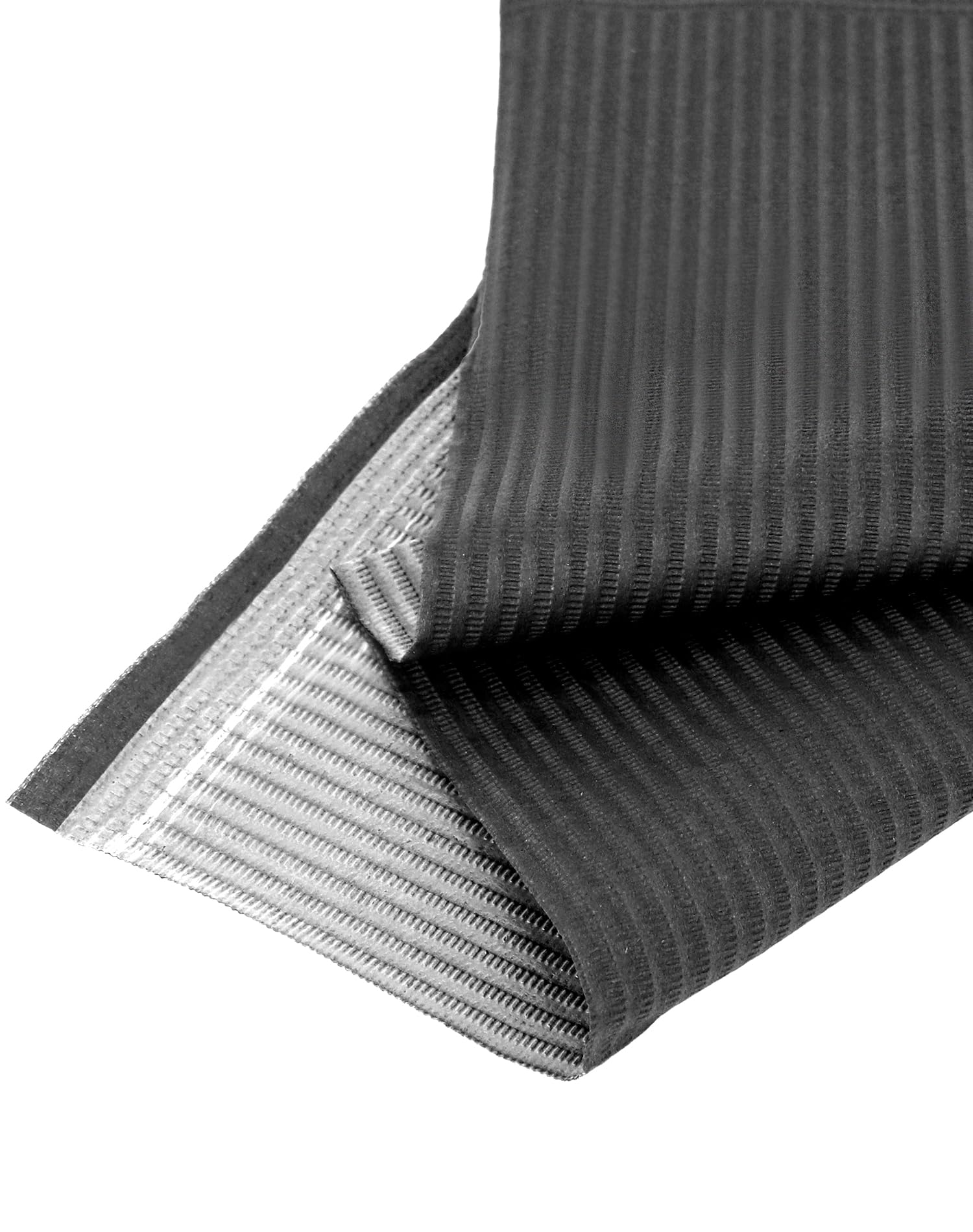 QWORK Baberos Desechables Impermeables 125 Piezas 33x45 cm 3 Capas Negros