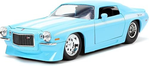 Jada Toys Big Time Muscle 124 1971 Chevy Camaro - Auto fundido a presión (azul claro)