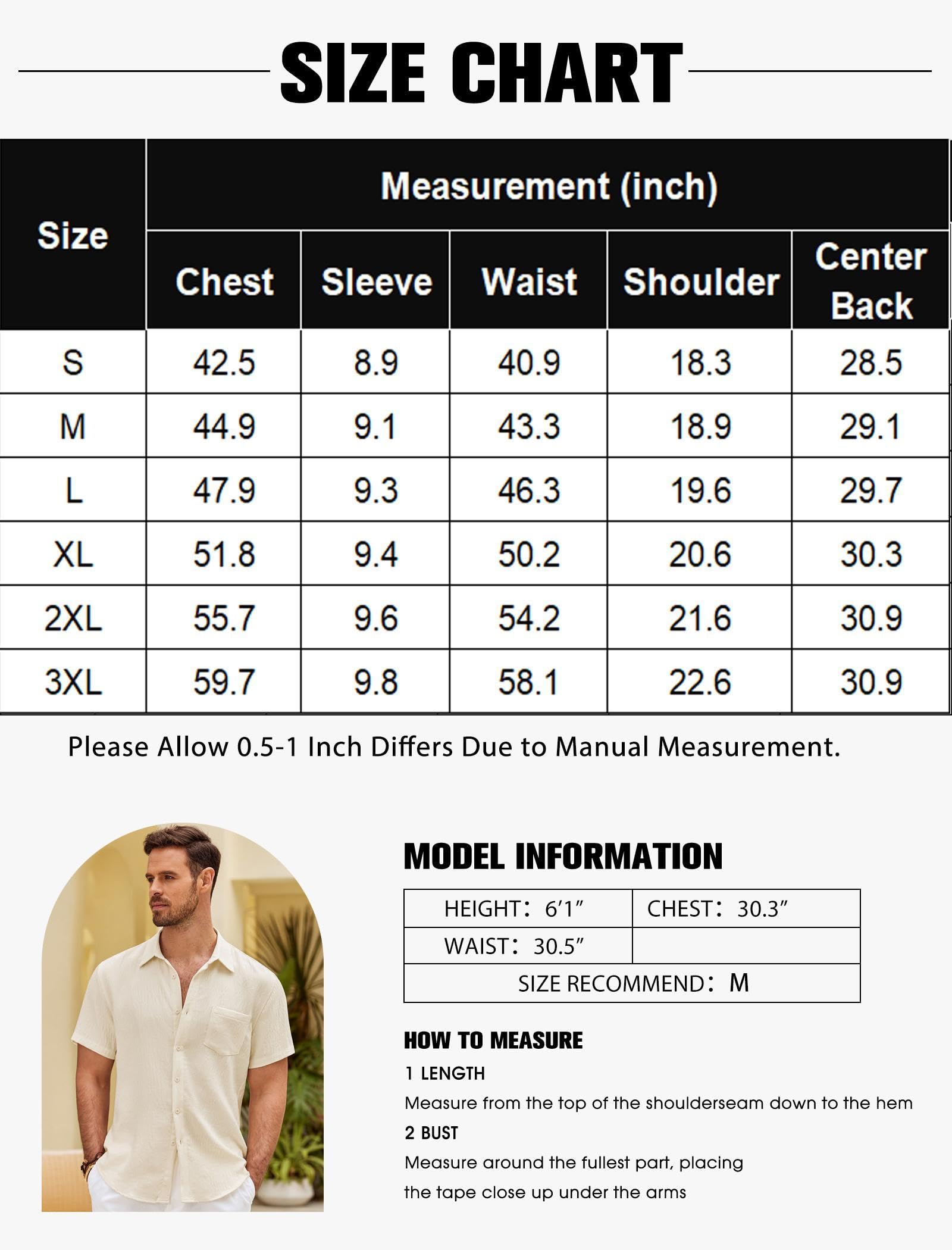 COOFANDY Camicia da uomo a maniche corte con bottoni, casual, estiva, da spiaggia, con tasca