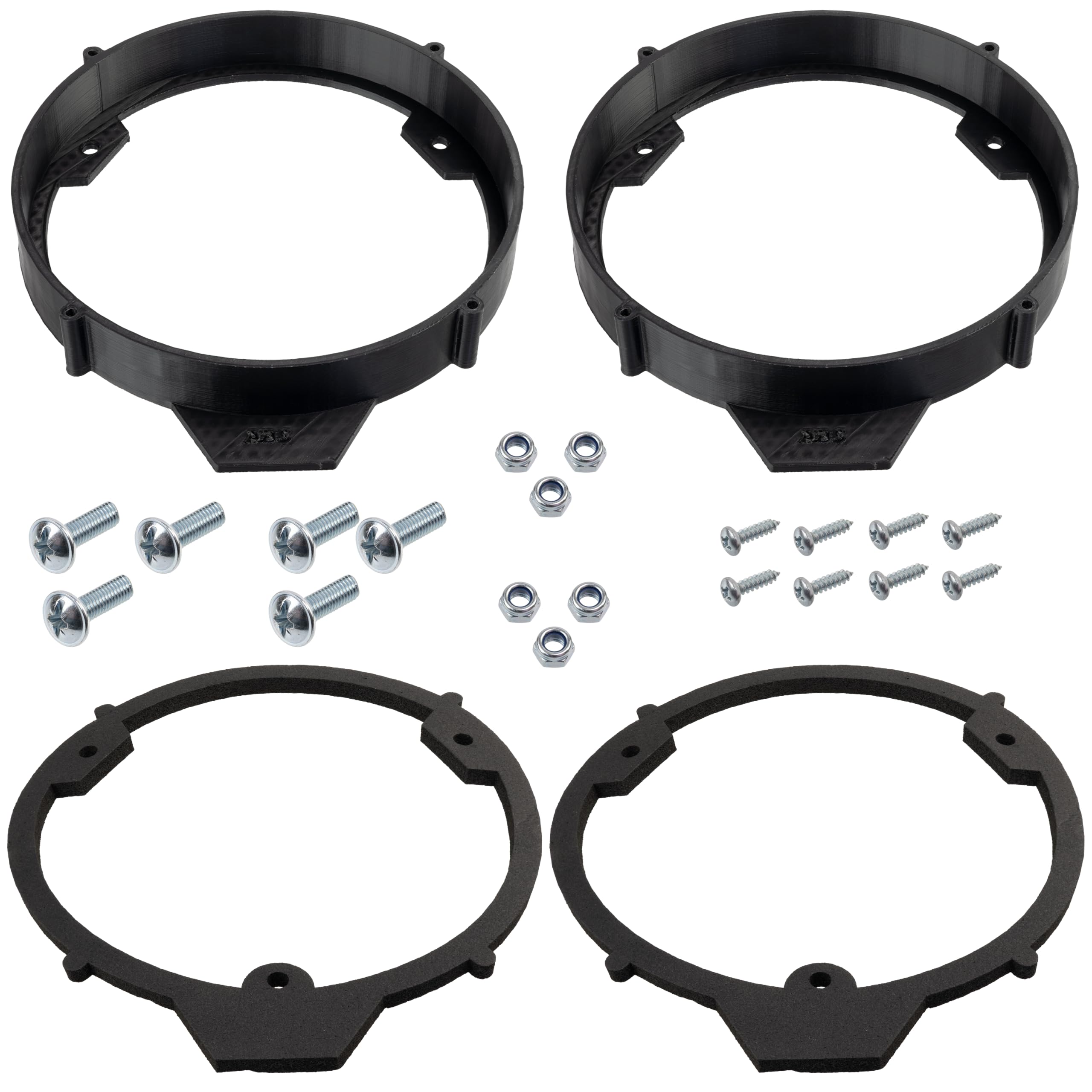 AERZETIX - Juego de 2 adaptadores/Soportes para Altavoces Ø165mm | Compatible con Mercedes A-Class W176, CLA W117 (Puertas Delanteras y traseras) y E-Class W212 (traseras)