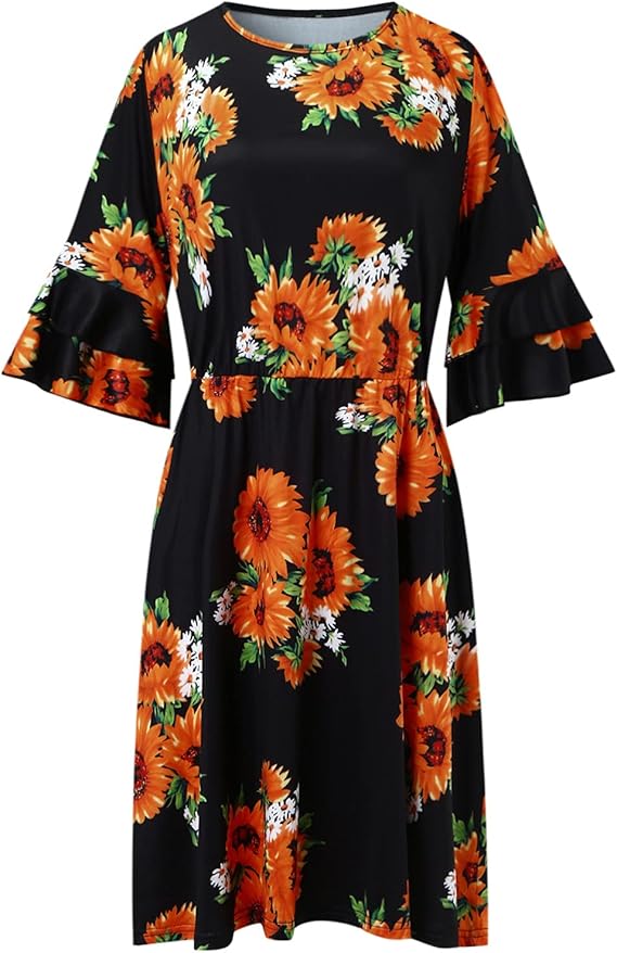 Amazon Co Jp チュニックワンピース ゆったり カジュアル シャツワンピース シンプル 花柄 レディース 夏 ワンピース ミニ 可愛い 森ガール ミニワンピース 春服 韓国 トップス 半袖 体型カバー 着痩せ お洒落 旅行 普段着 オフィス 通勤 部屋着 服 ファッション小物