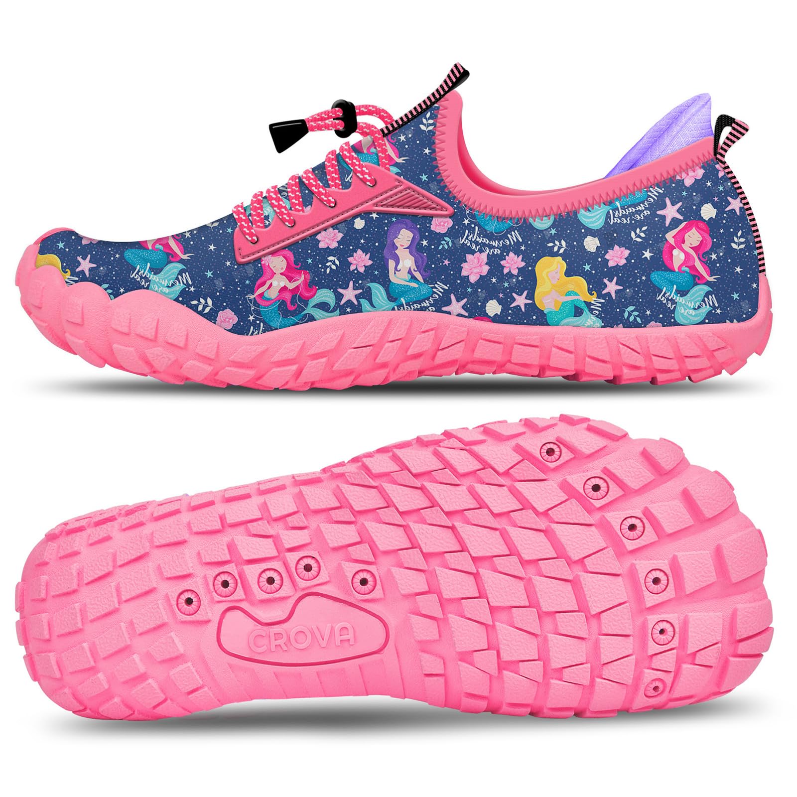 Crova Chaussures Aquatiques Enfants Chaussures d'eau Garçons Filles Antidérapant Séchage Rapide Chaussures de Plage Piscine Surf
