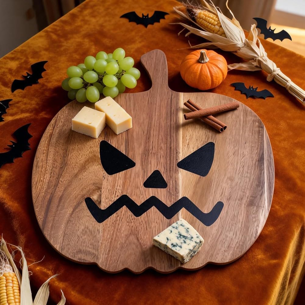 Tabla de Queso Calabaza Resina for para madera 27cm Halloween Tabla(B)