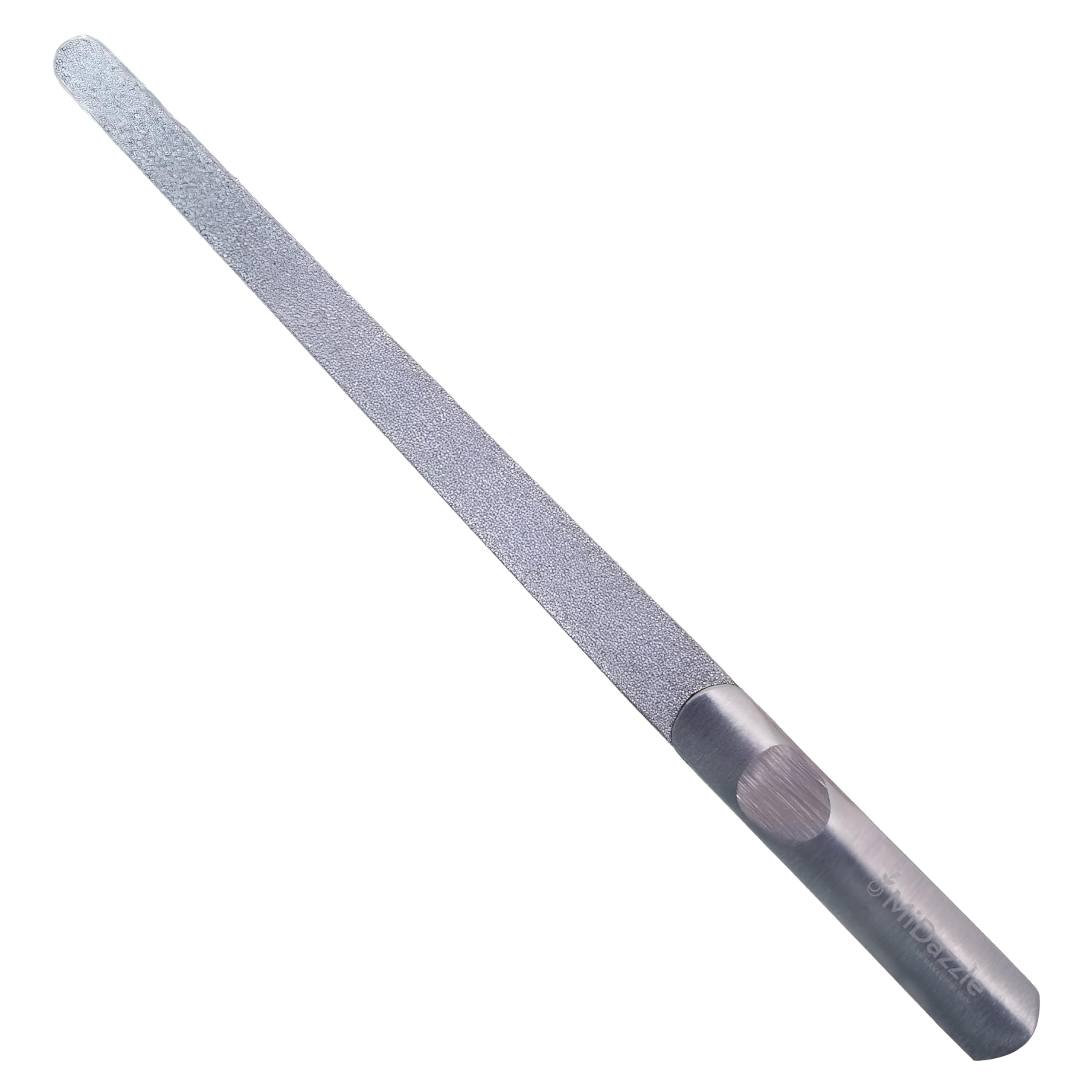 Midazzle Stainless Steel Nail Filer | Premium Nail Filer for Perfect Manicures and Pedicure | Reusable Nail File (Silver)