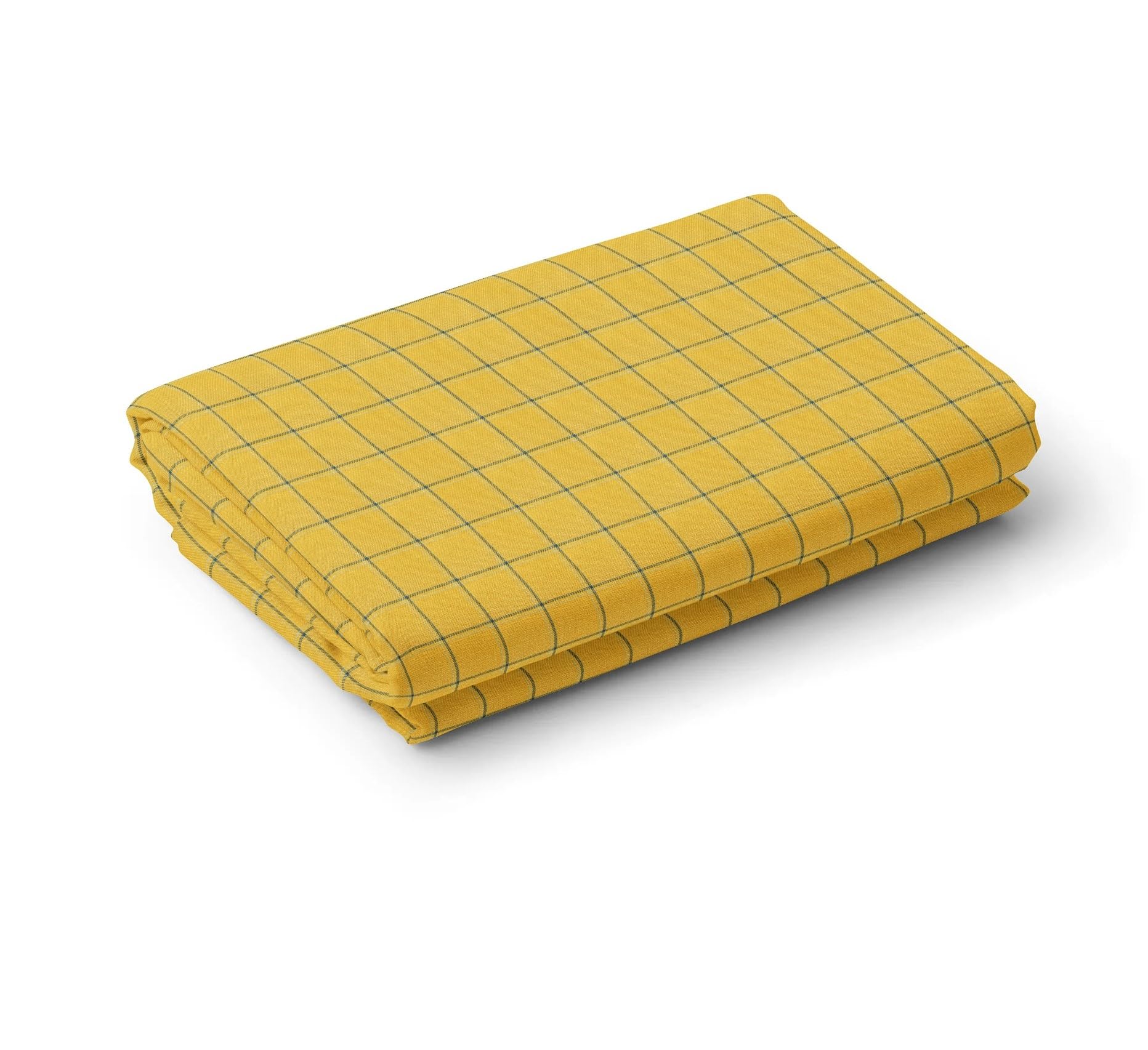 Yelow Blue Checks Terry Rayon Suit/Trouser Fabric (Yelow Blue Checks, Free Size)-image-13