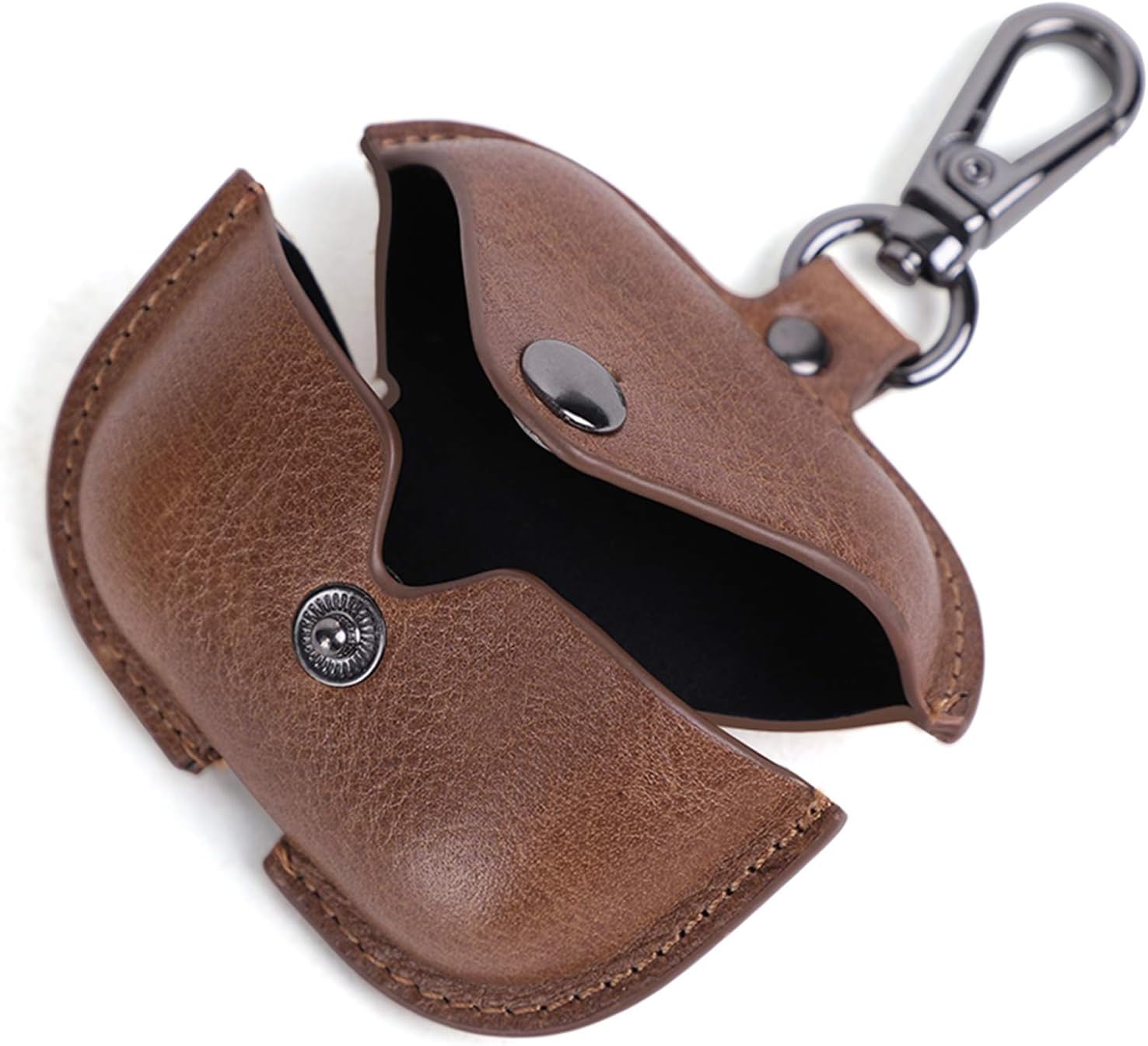 GeekerChip Airpods Pro Leather Case,Case for AirPods Pro Case,Cowhide Protective Case Pouch Shockproof Cover for AirPods Pro 2019(Brown)