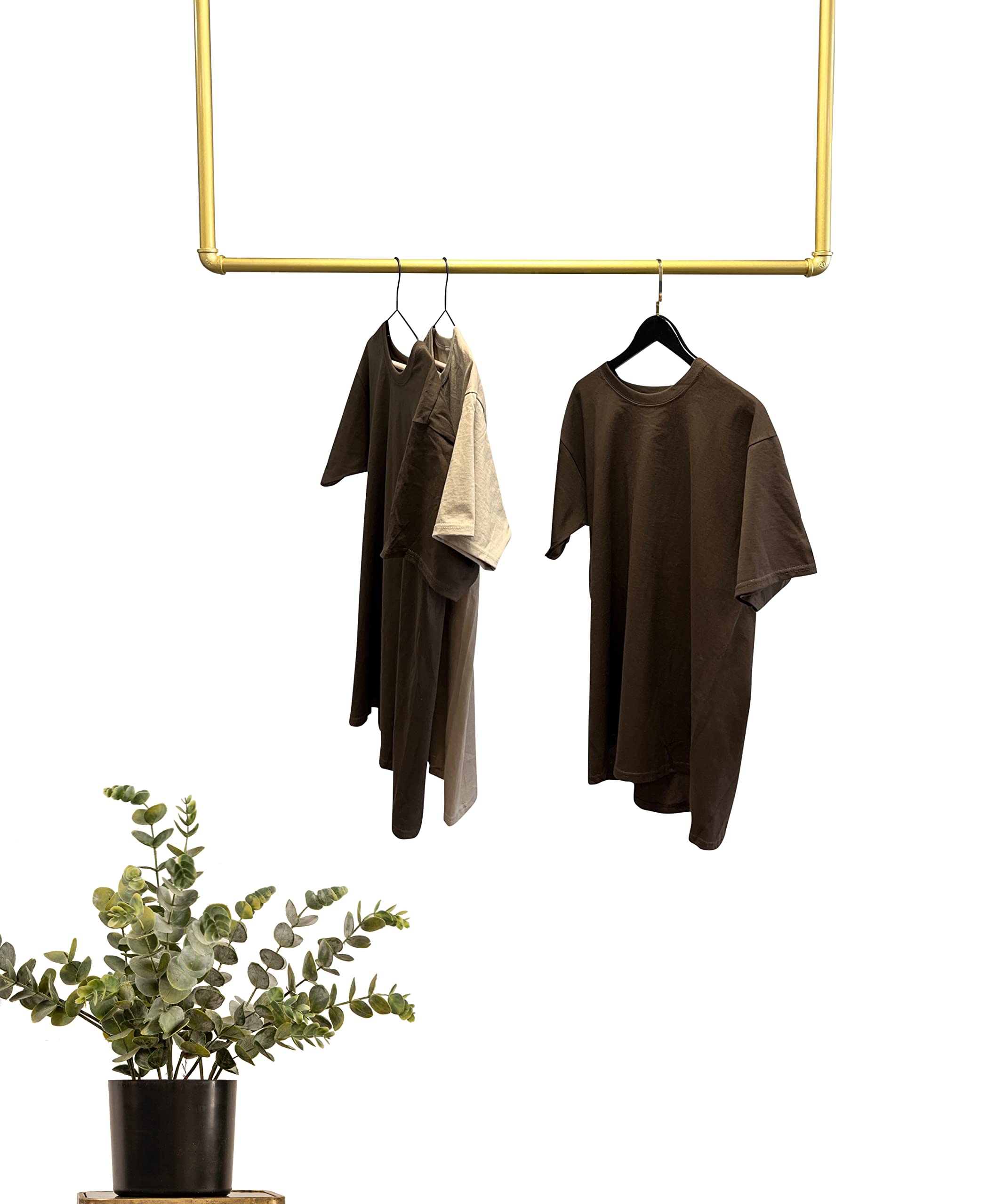 RSR-Hangers Kleiderstange Garderobe Industrie Design Für Decke Gold Breite 140 Cm X Hoehe 70 Cm Deckengarderobe Garderobenstange Ankleidezimmer Flur Begehbarer Kleiderschrank M50300 Gold 4467192113 RSR-Hangers Kleiderstange Garderobe Industrie Design Für Decke Gold Breite 140 Cm X Hoehe 70 Cm Deckengarderobe Garderobenstange Ankleidezimmer Flur Begehbarer Kleiderschrank M50300 Gold 4467192113