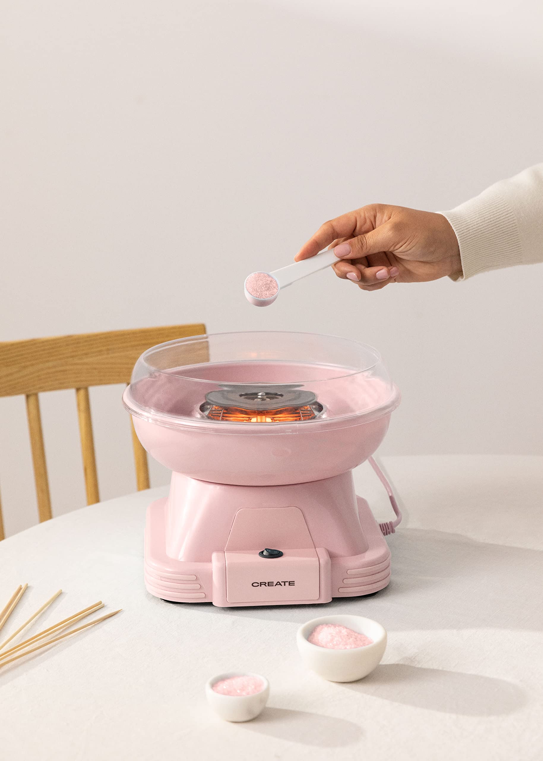 CREATE/COTTON CANDY MAKER/Machine à barbe à papa Rose / 500W