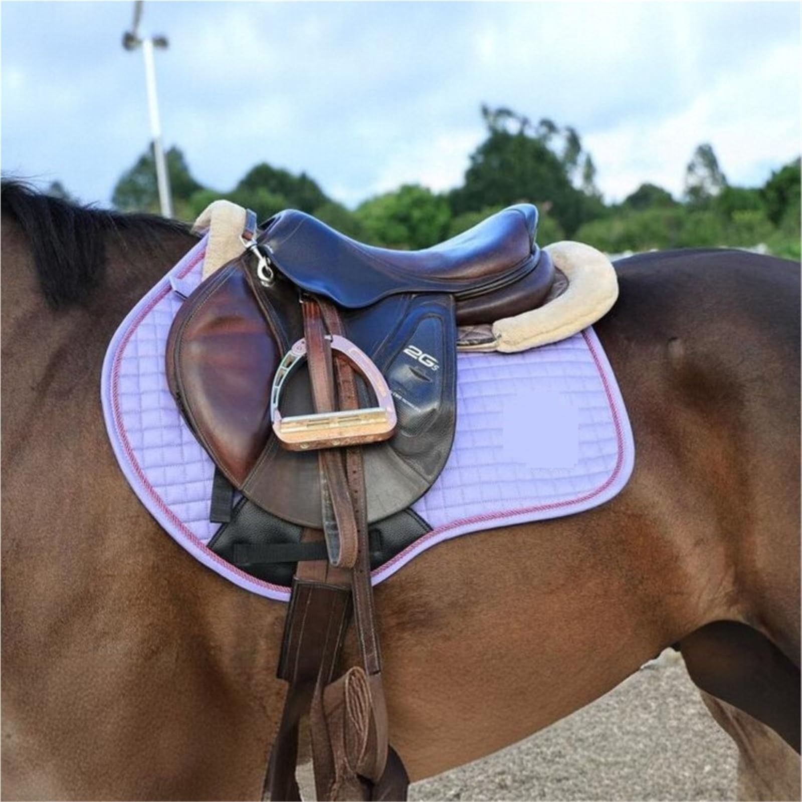 Horses Mantilla Estera for Silla de Montar Ecuestre, Doma, cajón for el Sudor, Estera for el Sudor de Caballo, Resistente a los Golpes y Antideslizante