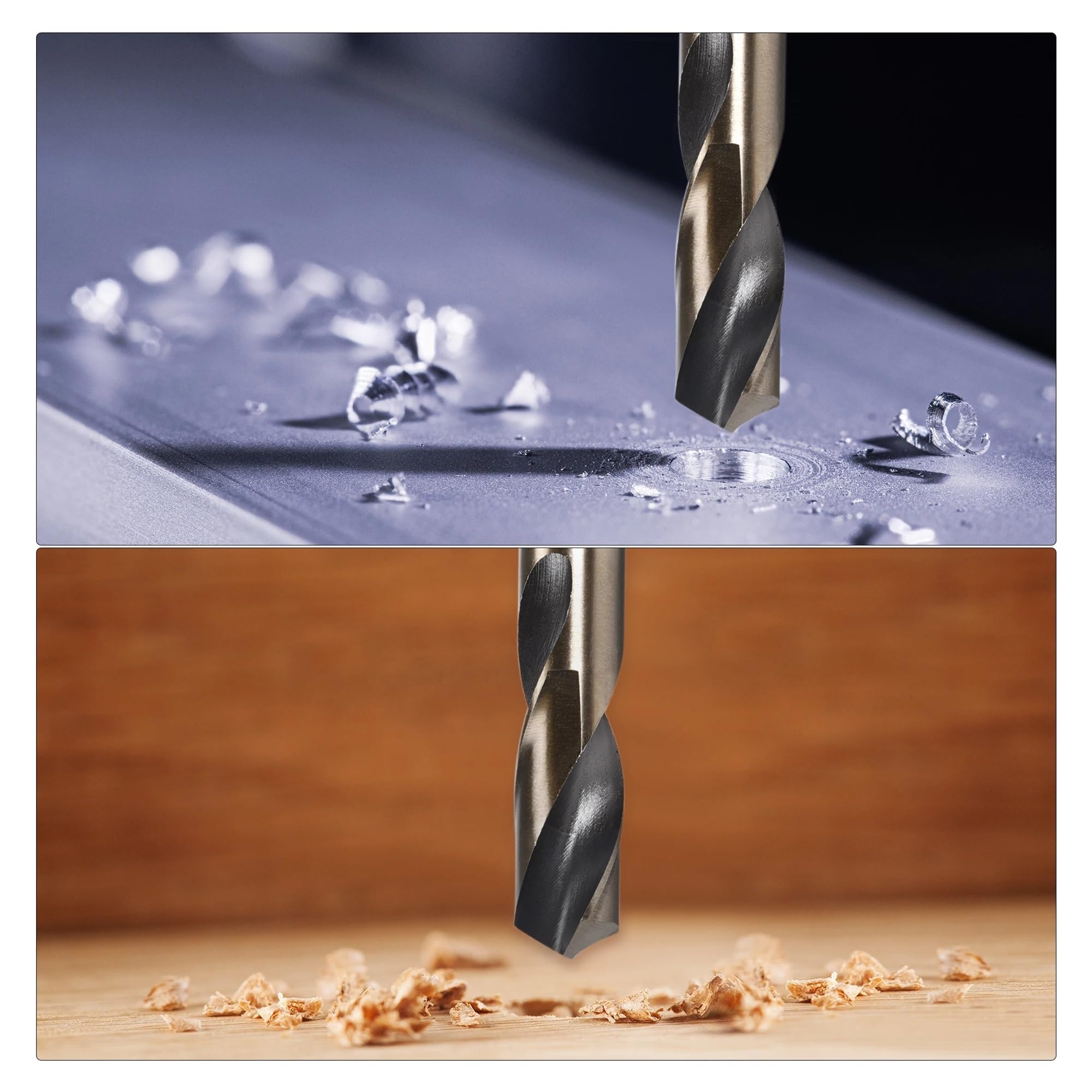Brocas helicoidales HSS de grado industrial para metal y acero inoxidable, brocas Jobber de vástago reducido para trabajo pesado, 12-35 mm (0,39-1/2 pulgadas)(35mm)