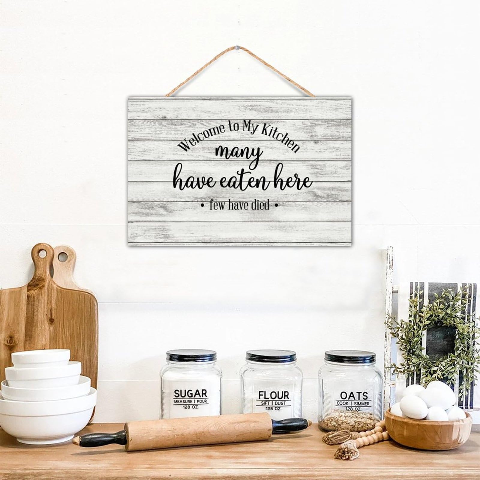 Welcome To My Kitchen! Funny Wood Sign - 12x18 Inch Rustic Wall Decor For Dining Room, Baby Nursery, Or Family Room - View #5