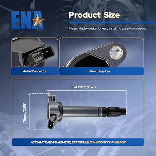 Miniatura 6 de Pack de 6bobinas de encendido para Lexus Lotus Toyota 35L V6compatible con C1601 UF-487 UF487