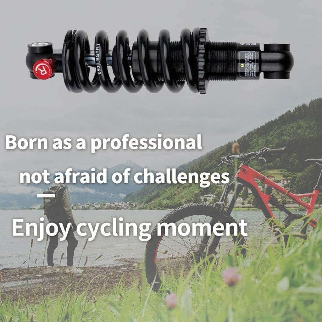 Mountain Bike Rear Shock Absorber 125mm/ 150mm/ 165mm/ 190mm Adjustable Damping for Downhill Road Bike MTB Bicycle (Size : 150mm/650Lbs)