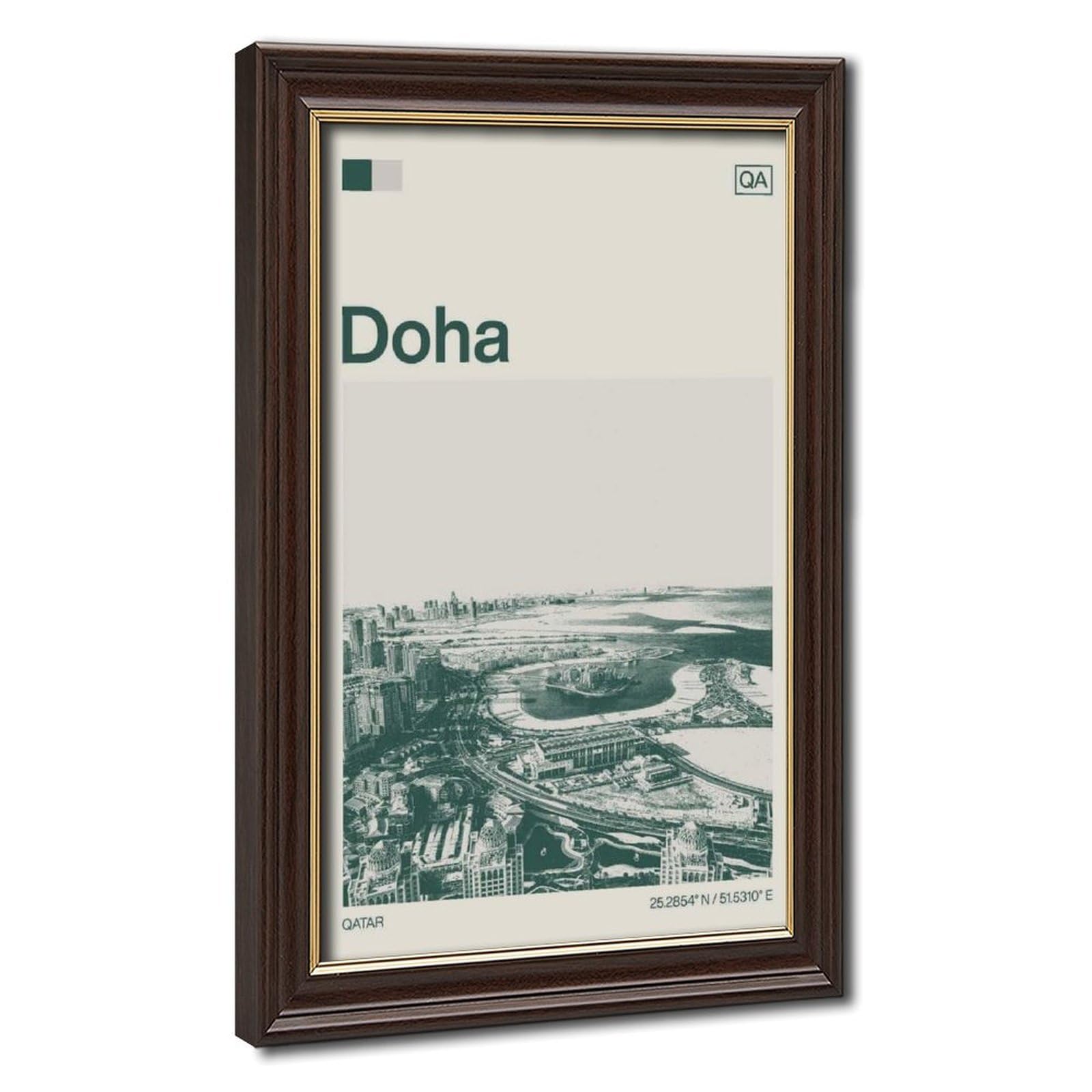 Flamint Doha Qatar Canvas Poster for Dorm Room Decor Gift