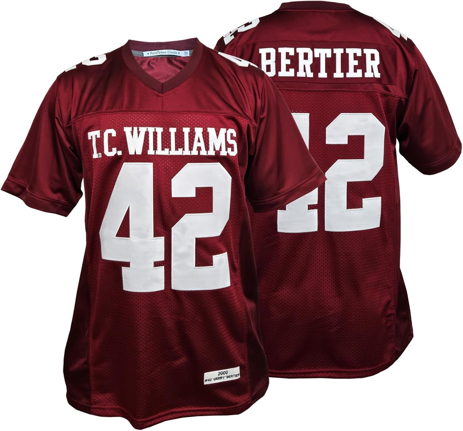 Bertier #42 Football Jersey High School TC Williams Remember The T Sewn Movie Hip Hop Party Gift Shirts