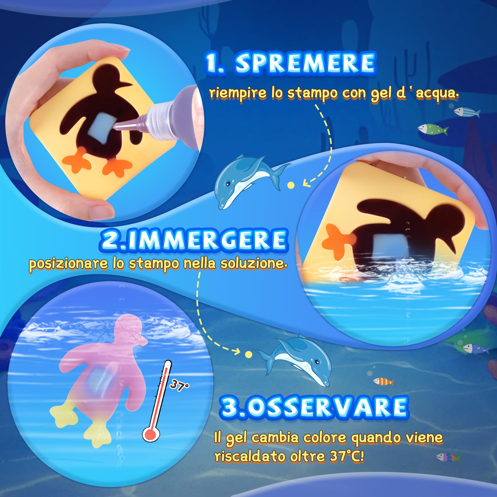 Thedttoy Magic Water Elf Kit Elfo Magico dell'Acqua Che Cambia Colore,22 Pz Gel Magico per Acqua per Bambini,Regalo Creativo per Ragazza di 3 4 5 Anni