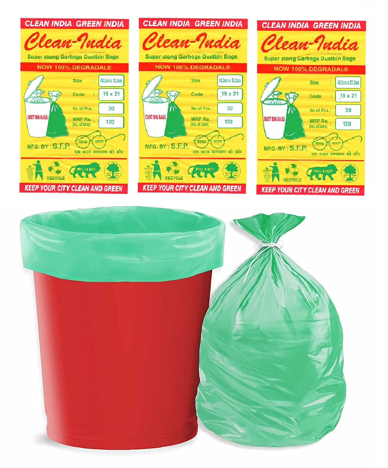 Clean India Garbage Bags - Medium Size -22