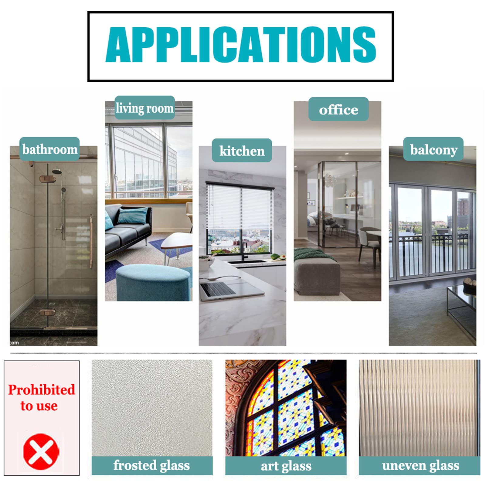 Statisch Haftend Fensterfolie Bunt Selbstklebend Blickdicht Sichtschutzfolie 3D Fensterdeko Milchglasfolie Uv Fensterfolie Sonnenschutz Hitzeschutz Für Bad Wohnzimmer Küche Büro,20,70x120cm