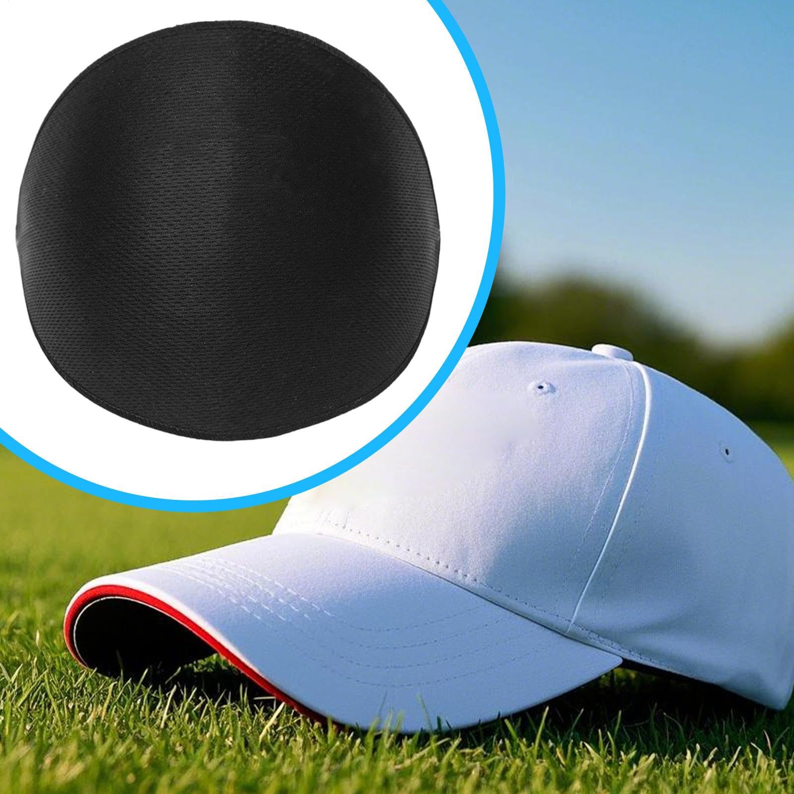 Hat Shaper - Baseball Caps Insert, Breathable Invisible Inner Support, Reusable Foldable Guard, Maintains Headwear Shape, Clothing Accessories, Black Universal Fit Adult