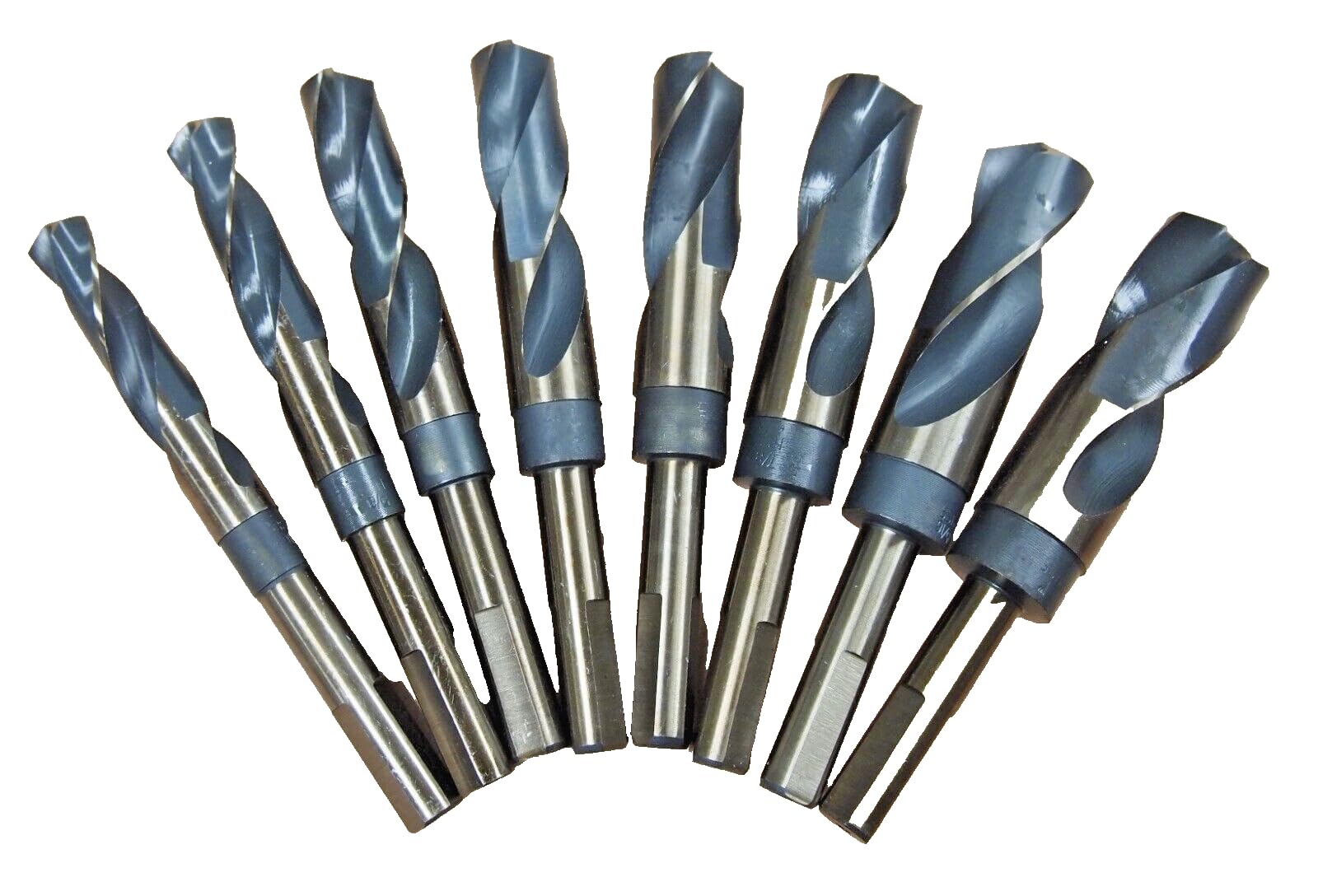 Hoteche 8PC HSS Cobalt Silver & Deming Drill Bits Set, Large Size 9/16