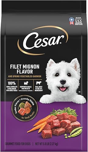 CESAR - Alimento seco para perros de raza pequeña verduras de primavera decoración de croquetas para perros CESAR - Alimento seco para perros de raza pequeña verduras de primavera decoración de croquetas para perros