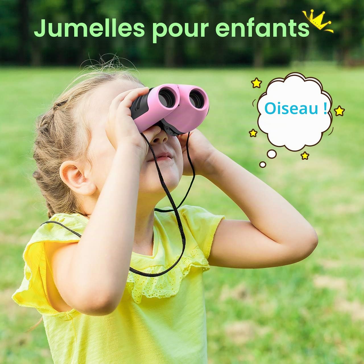 EUTOYZ 3-12 Ans Fille Jouet, 3-12 Ans Fille Anniversaire Anniversaire 3-12 Ans Fille Jumelles pour Enfants Jumelles Enfant 3-12 Ans Compactes(Rose)