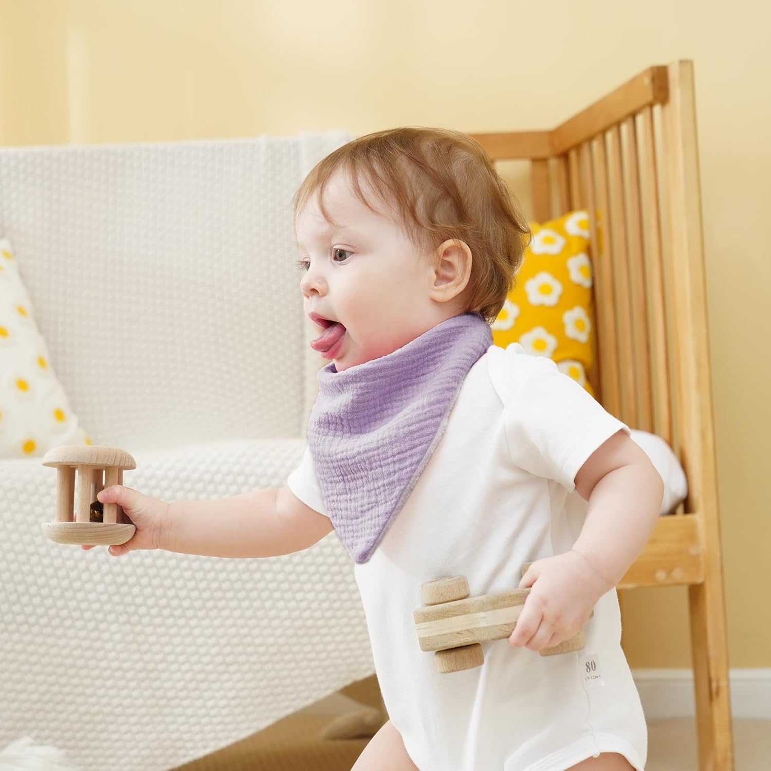 Muslin Baby Bibs Baby Drool Bandana Bibs for Baby Girls Boys Infant Newborn Toddler Drooling and Teething - Image 8