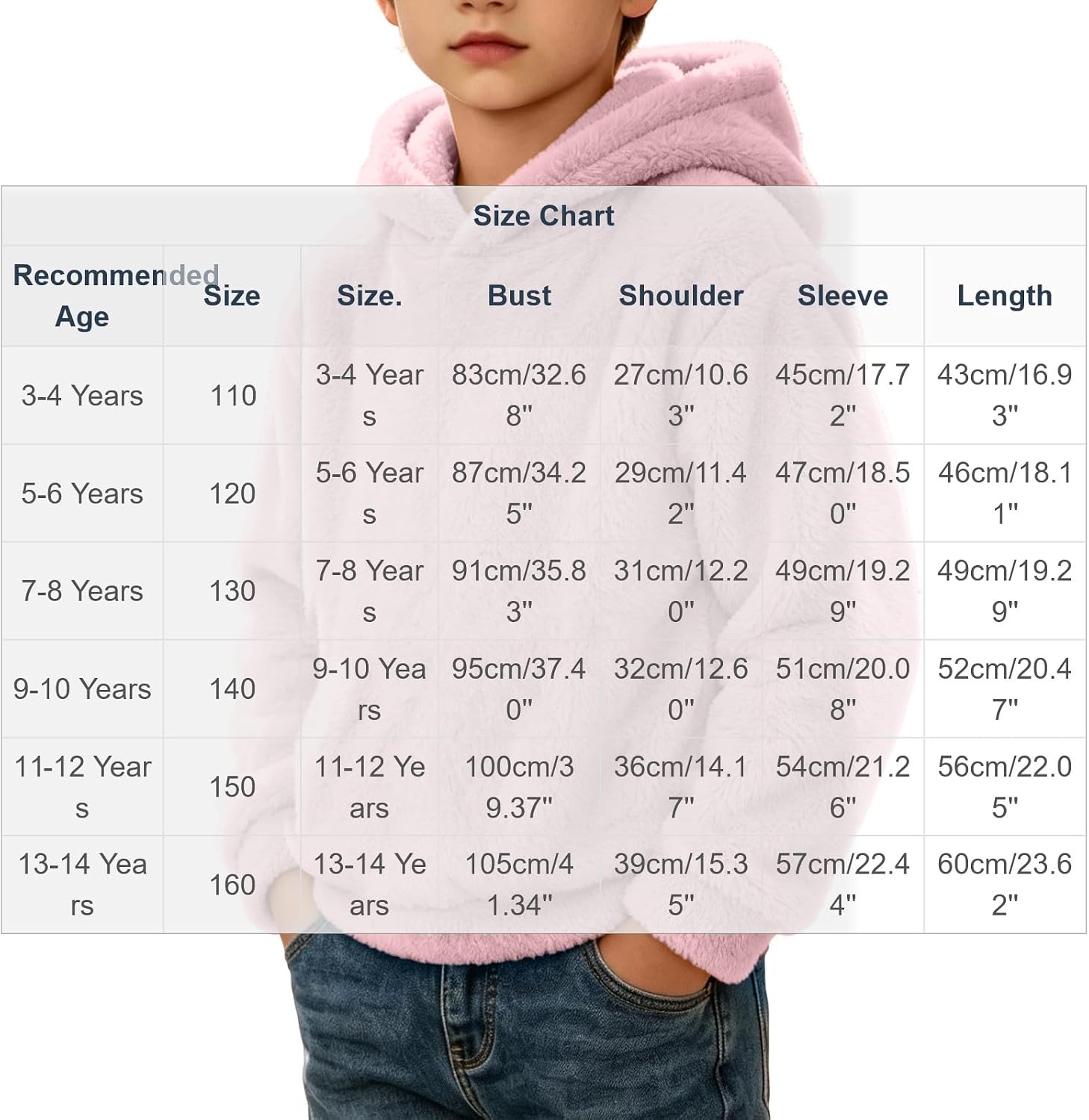 Girls Fuzzy Fleece Hoodie Fluffy Faux Fur Sweatshirt Cozy Winter Warm Top