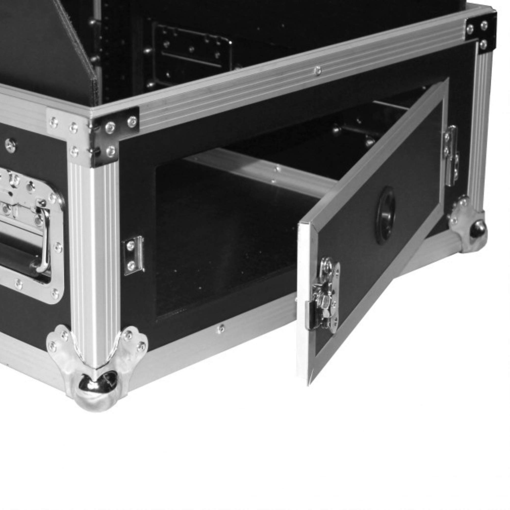 Prox Racing Parts 6 U Space Vertical 10 U Slant Top Load PRO DJ Mixer Rack Flight Road Ready Case T-6MR