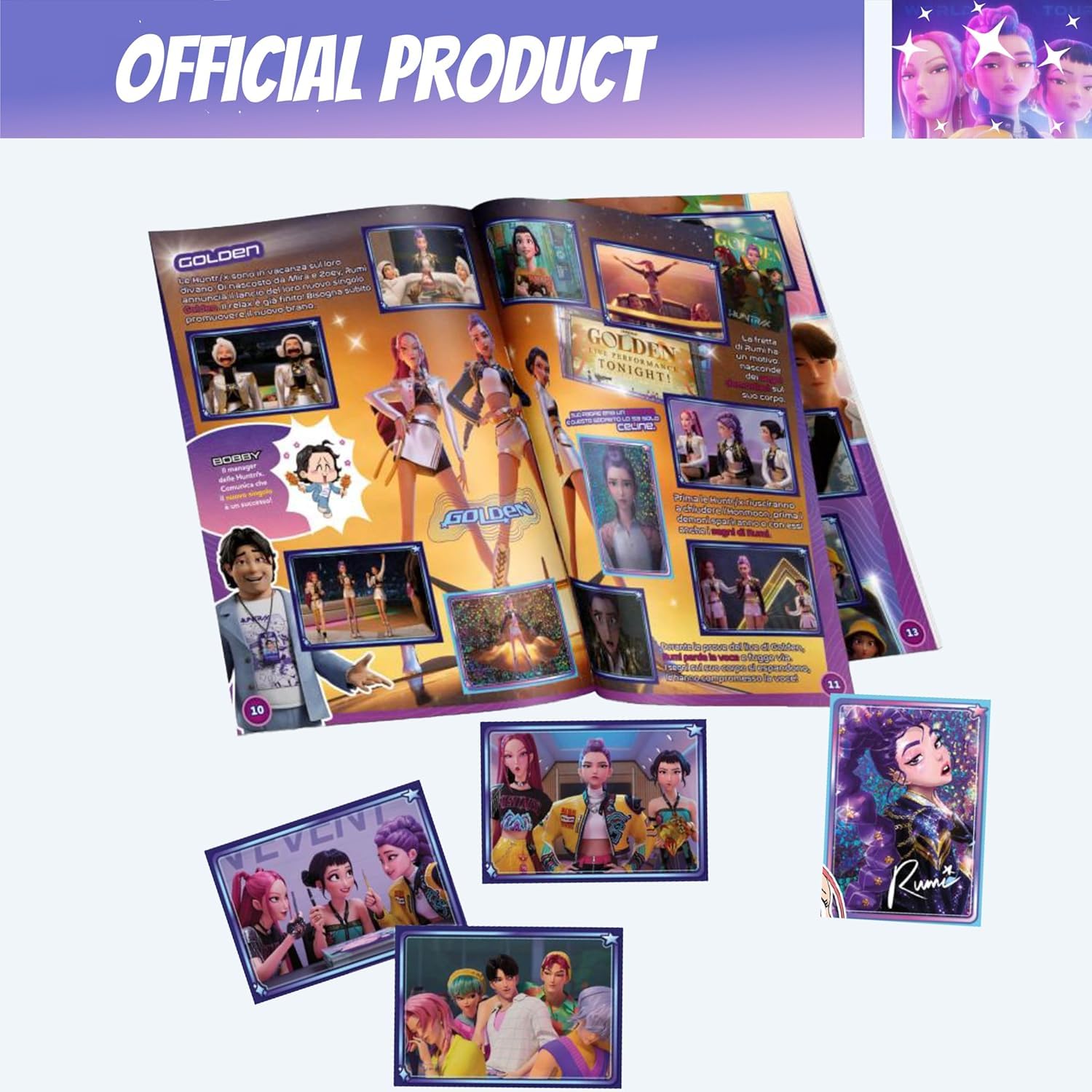 Generico KPOP DEMON HUNTERS Album + 10 Bustine di Figurine + Poster - Premium Starter Pack