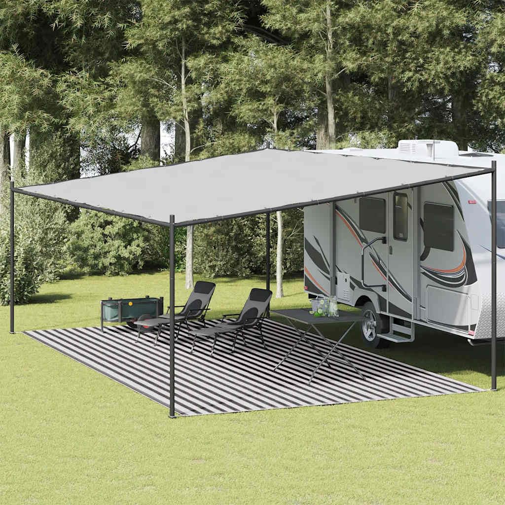 vidaXL Wykładzina do namiotu, antracytowo-biała, 400x600 cm, HDPE