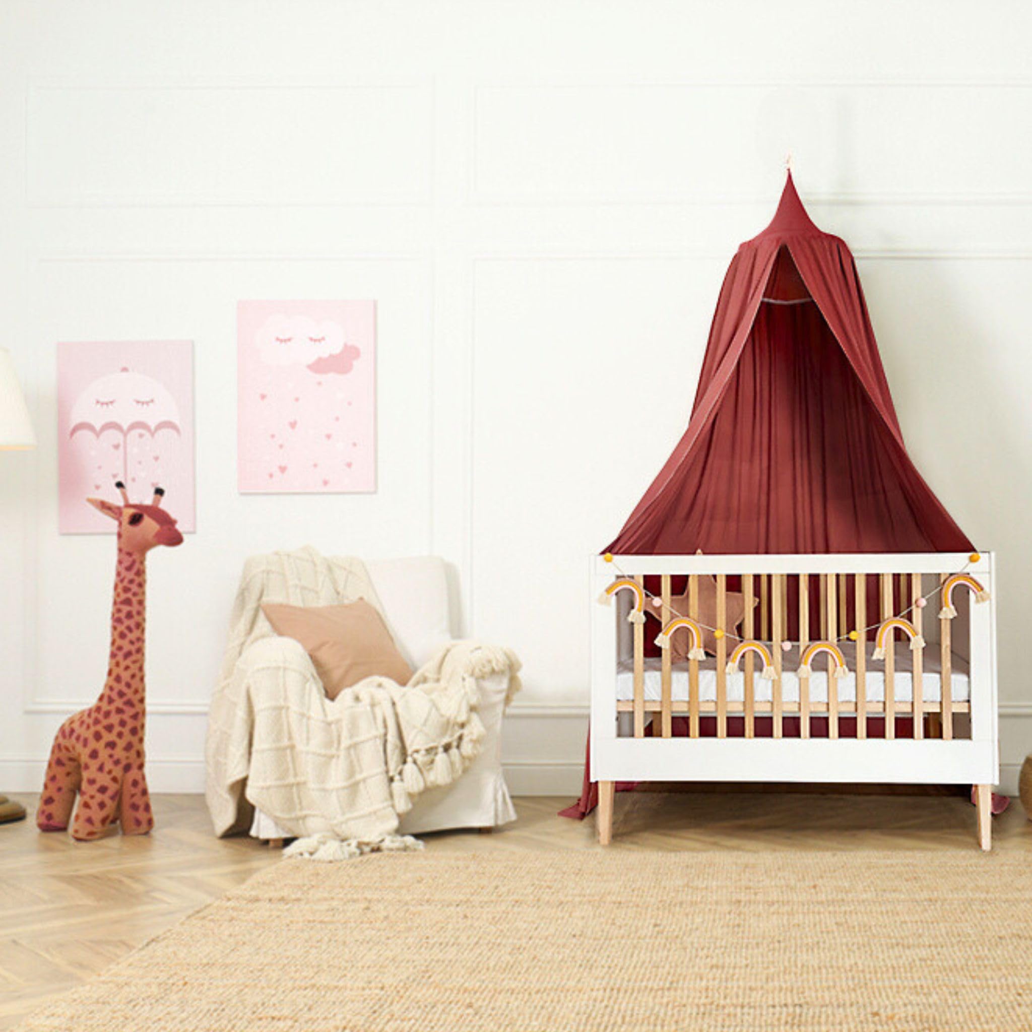 ATB Barreau Lit Bebe Evolutif 120x60 - Berceau Bébé Blanc 60x120 - Chambre Bebe Complete - Lit Cododo et Mobilier pour Enfants - Lits Évolutifs et Parapluies à Niveaux - Lits Bébé