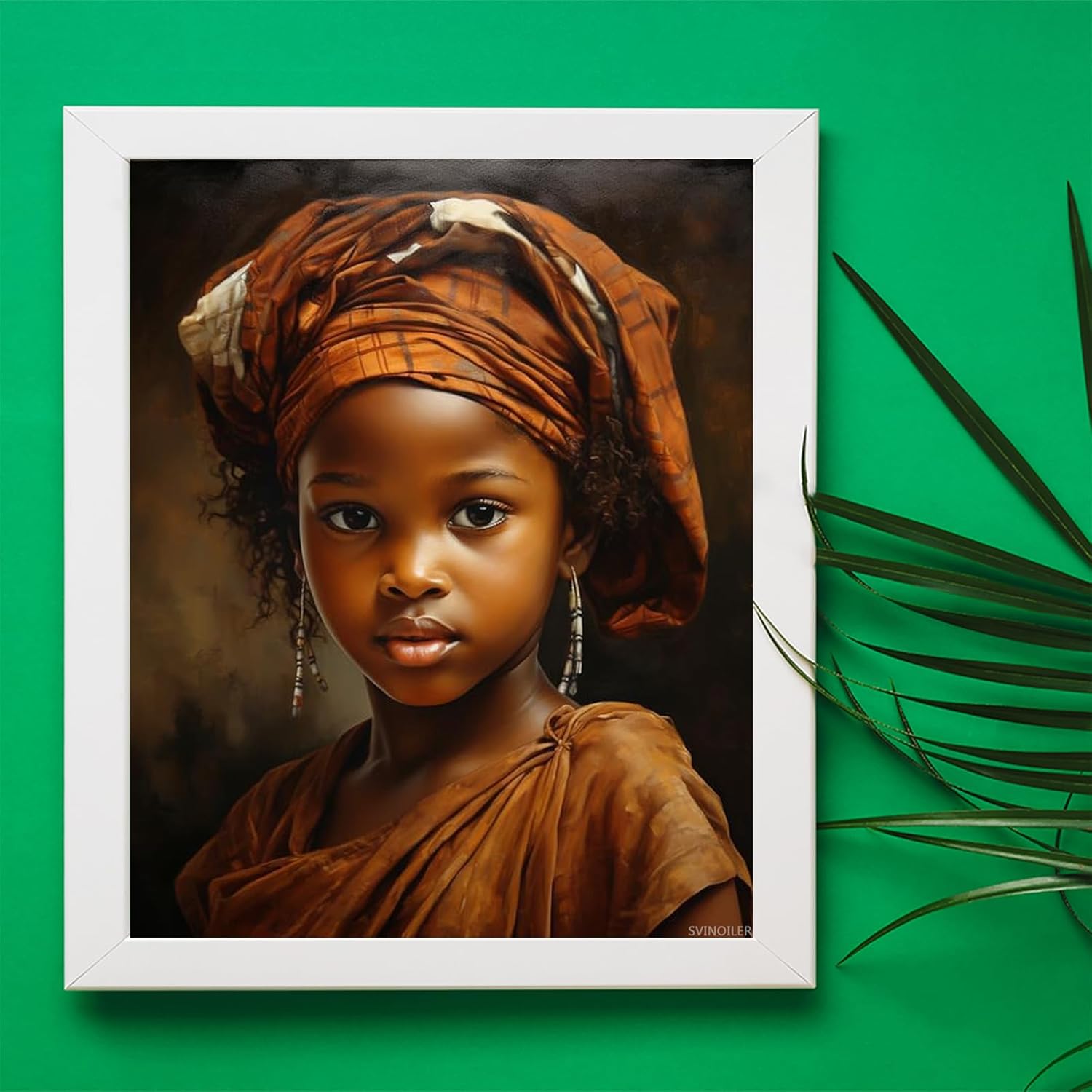 SVINOILER Paint by Numbers African American for Adults, Acrylic Oil Painting by Numbers Kits for Beginner with Brushes Art Crafts Canvas for Home Decor 16x20 inch