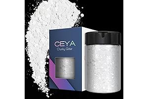 Ceya White Glitter for Crafts & Nail Art