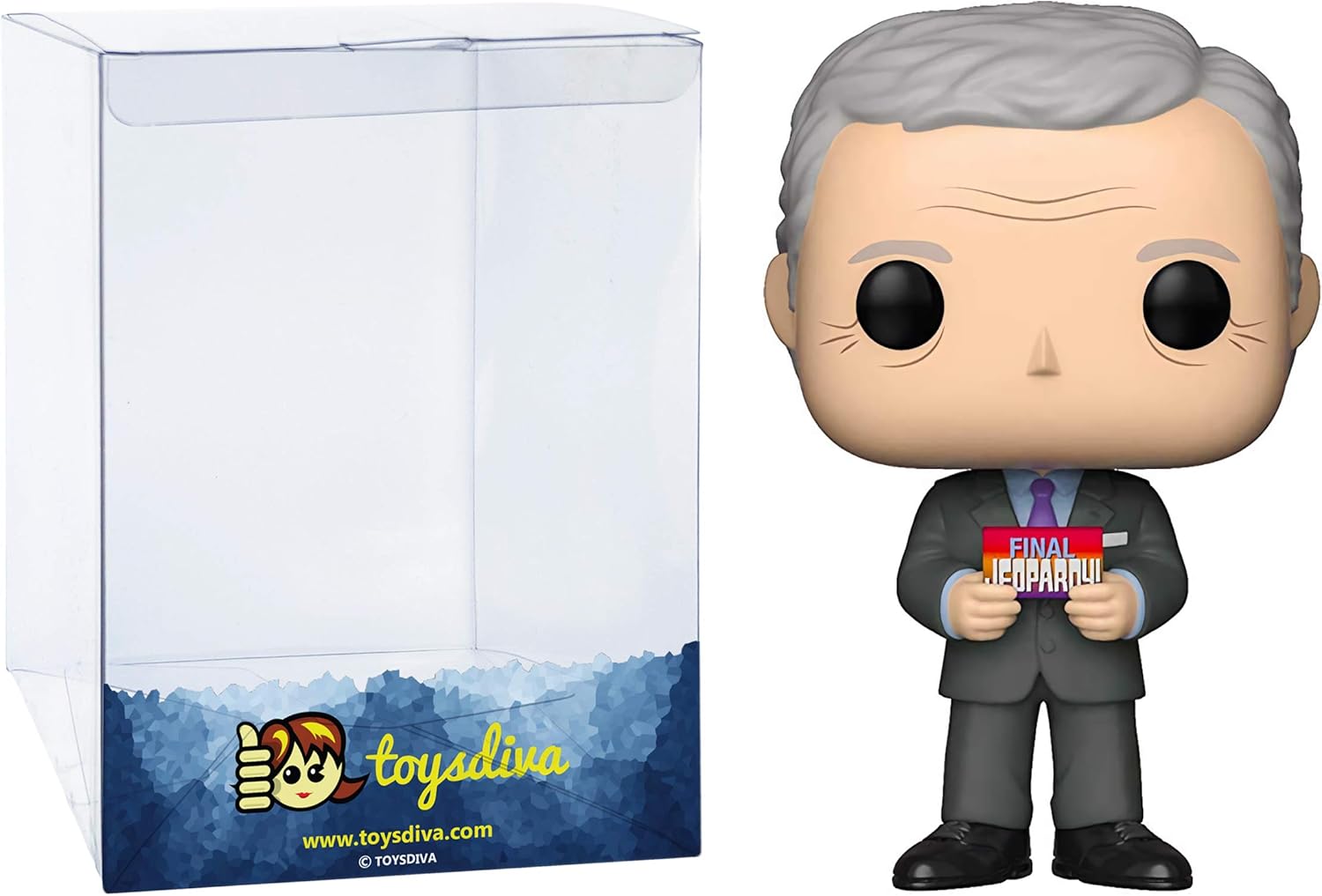 Alex Treb e k: Fun ko P o p ! TV Vinyl Figure Bundle with 1 Compatible 'ToysDiva' Graphic Protector (38598 - B)