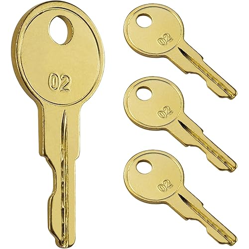 B02 Keys for Tool Chest and Cabinet Locks Fits Hus-ky Tool Box Home De-pot Hud-son De-walt Toolboxes 4 Pack