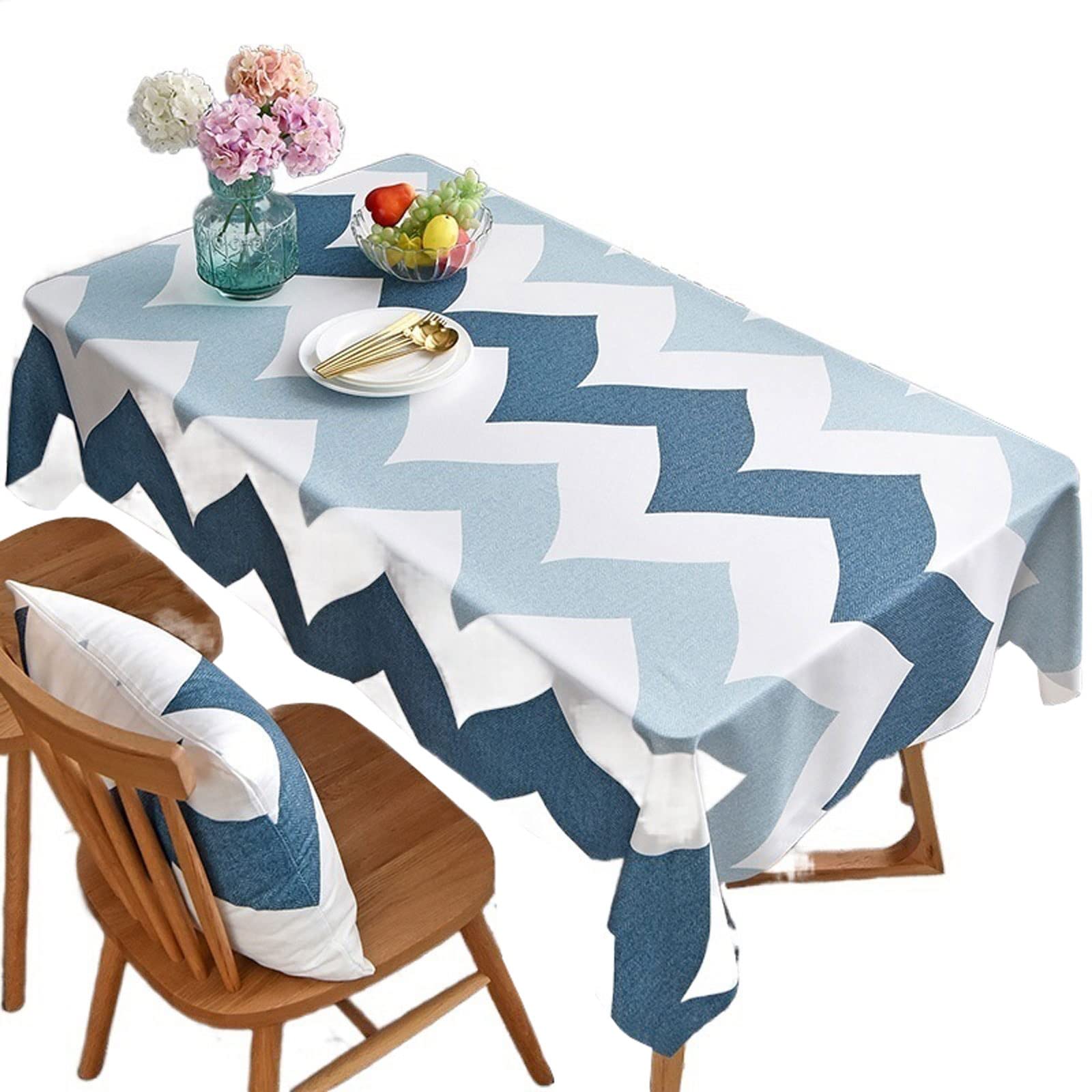 JINGYAN Tablecloths Tablecloth Cloth Art Cotton and Linen Waterproof Rectangular Coffee Table Mat Desk Net Red(130 x 200cm)