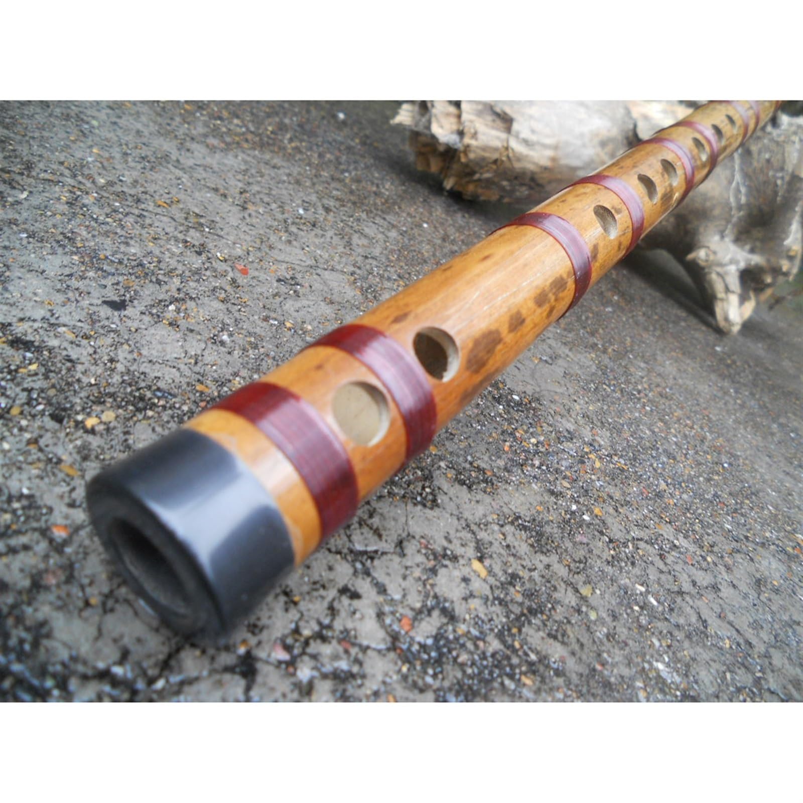 Flauta de bambú con tapones de cobre que no rayan, hecha a mano, sección horizontal de flauta en C