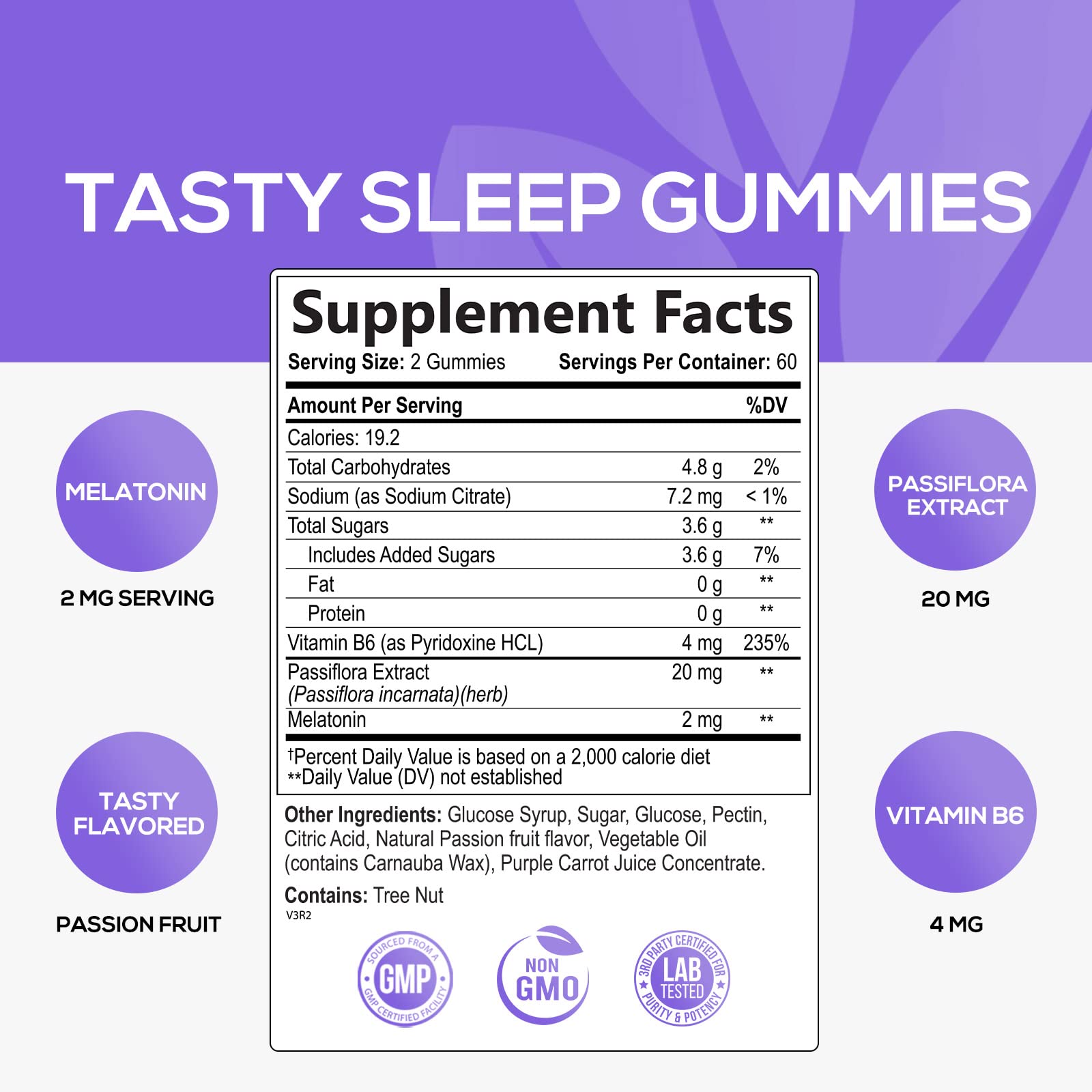 Buy Sleep Support Gummies Fast Acting Extra Strength Melatonin Gummy with B6 and Passiflora