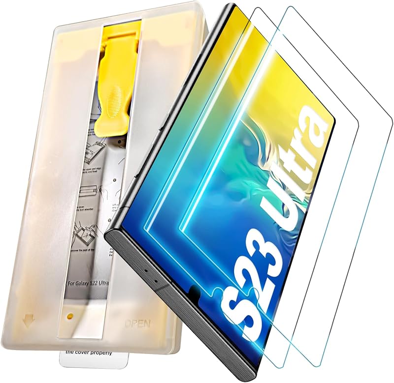 Pozlle Protection écran pour Samsung Galaxy S23 Ultra, pack de deux, avec protection écran hydrogel 