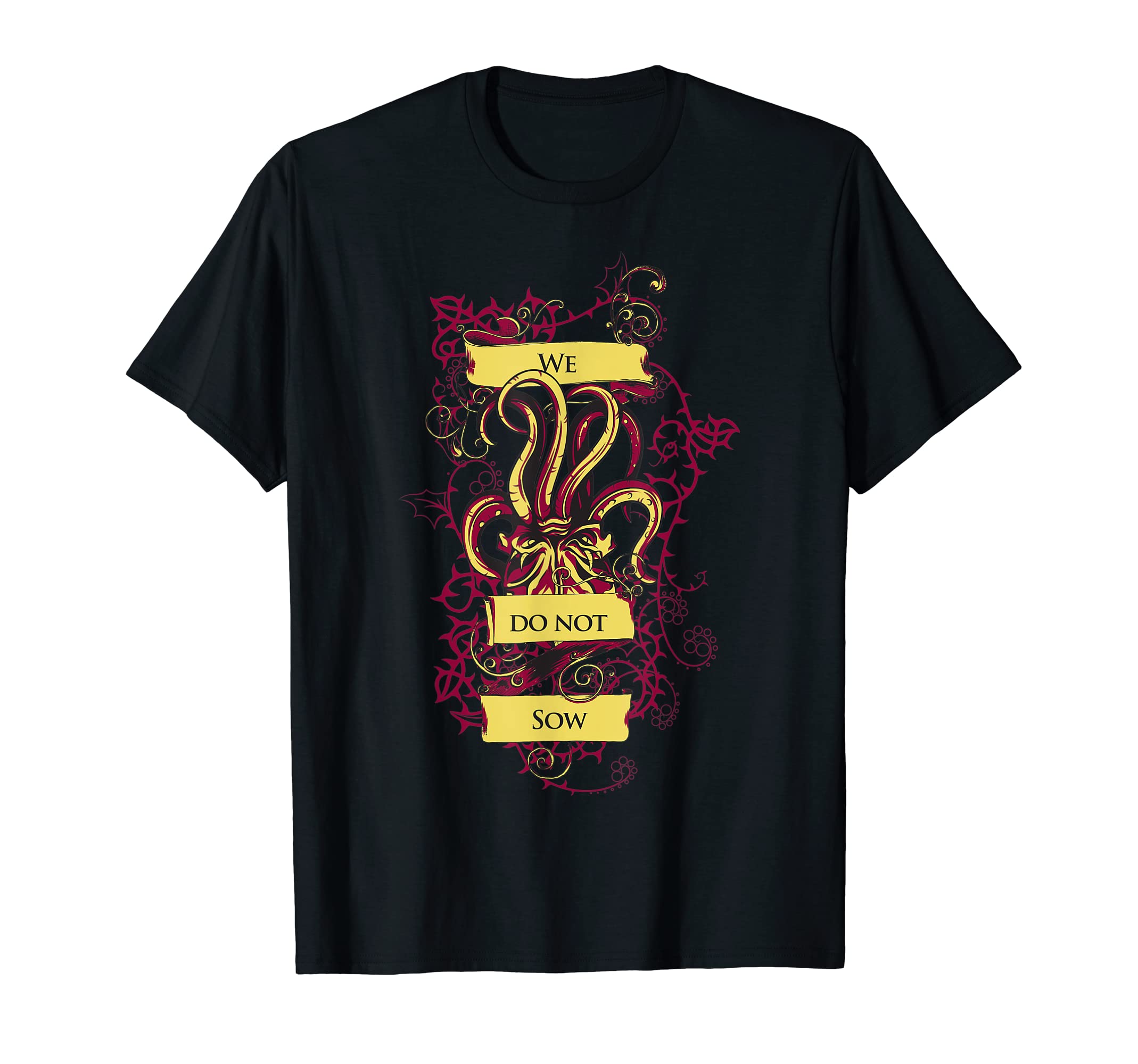 We Do Not Sow Shirt With Octopus Squid And Floral Graphic T-Shirt